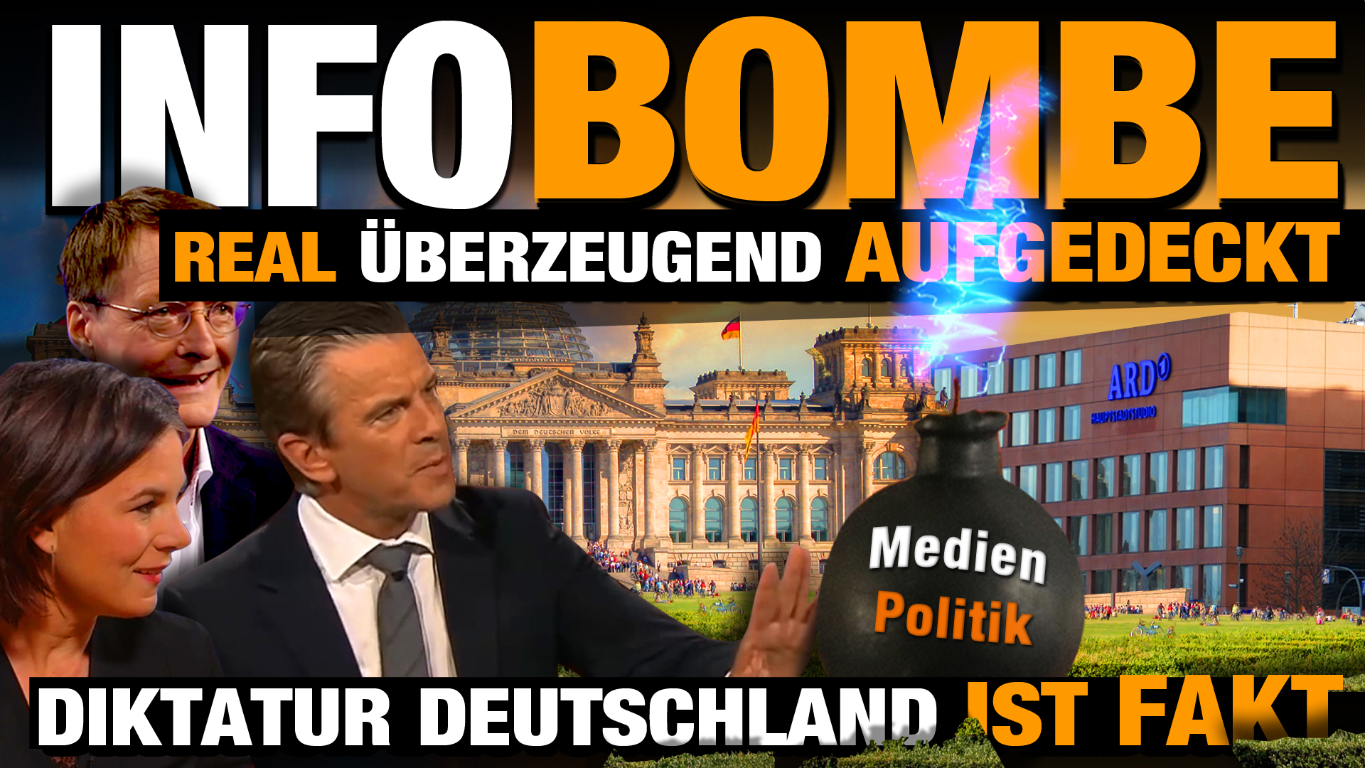 Video Cover - INFOBOMBE - Real & überzeugend - Diktatur Deutschland aufgedeckt