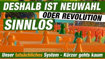 Deshalb ist Neuwahl oder Revolution sinnlos - 3 Minuten - Das kürzeste System-Erklär-Video